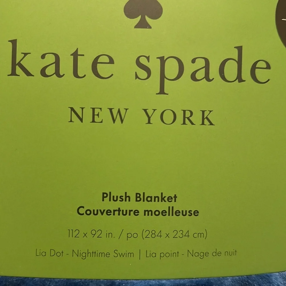 NWT Kate Spade KING Plush Blanket - Picture 3 of 5